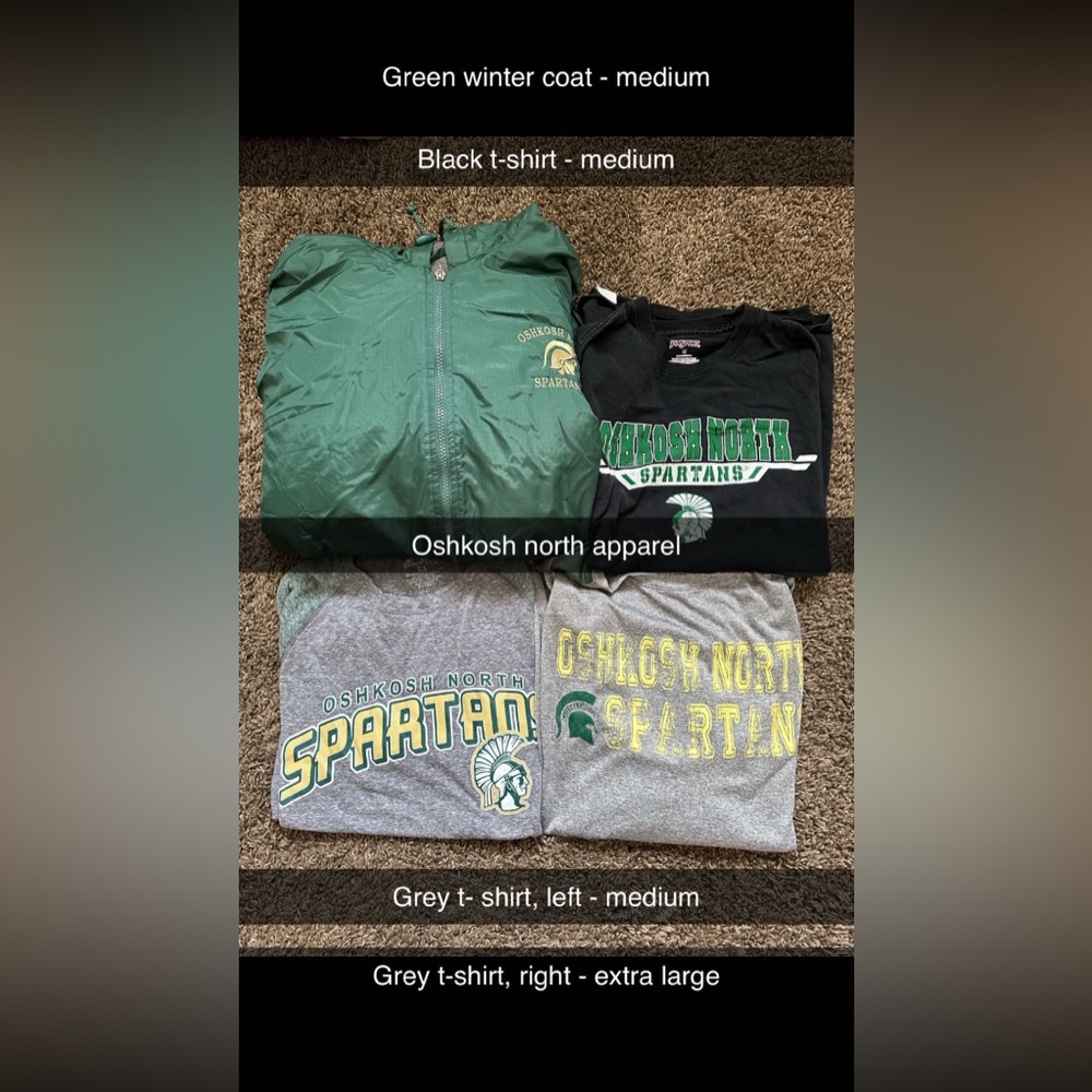 Oshkosh north school apparelh